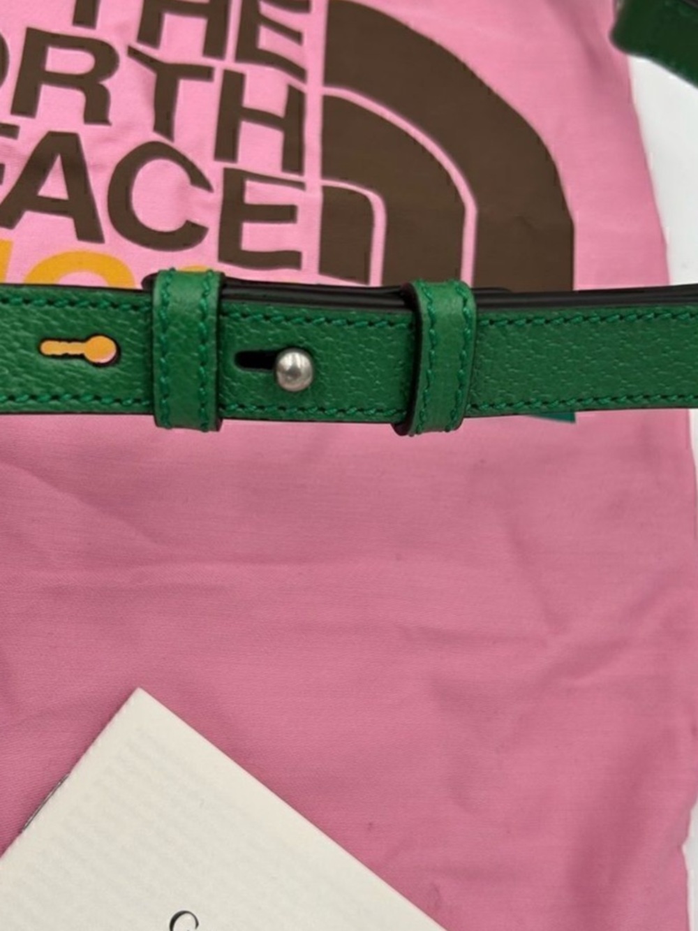 Gucci x Northface Multicolor Logo Barrel Crossbody Bag with Green Strap - Picture 9 of 9